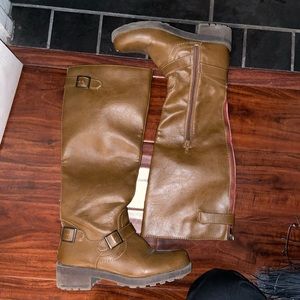 Target brand riding boots brown